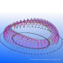 Marco espacial prefabricado acero truss baloncesto estadio construcción prefabulada gymnsium